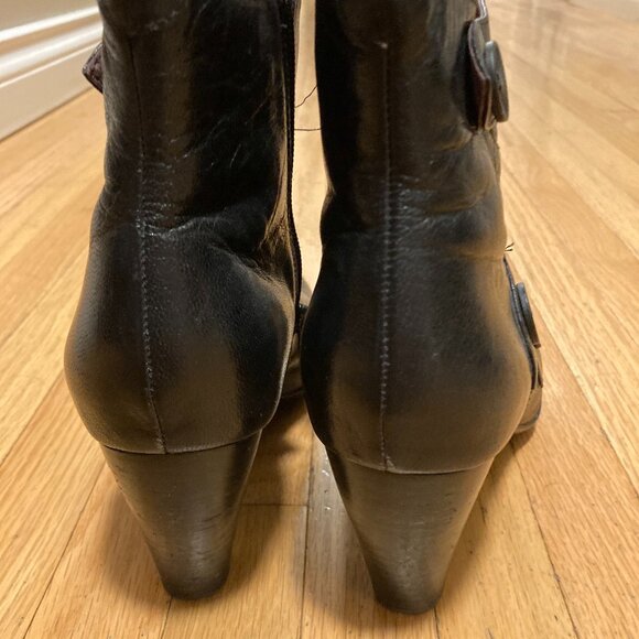 Clarks black leather ankle boots - Picture 3 of 5